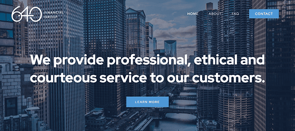 A website design for a law firm.